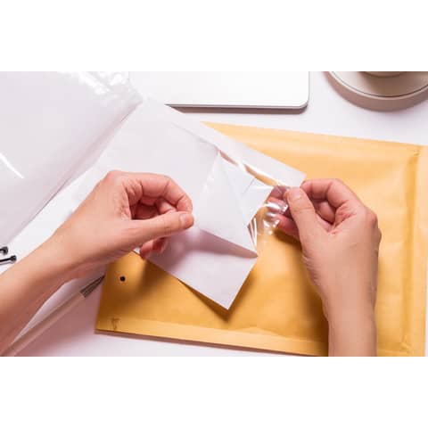 Buste autoadesive porta documenti in carta+PP Bong Docustick C5 228x165 mm - conf. 250 pz - 42N.250.4